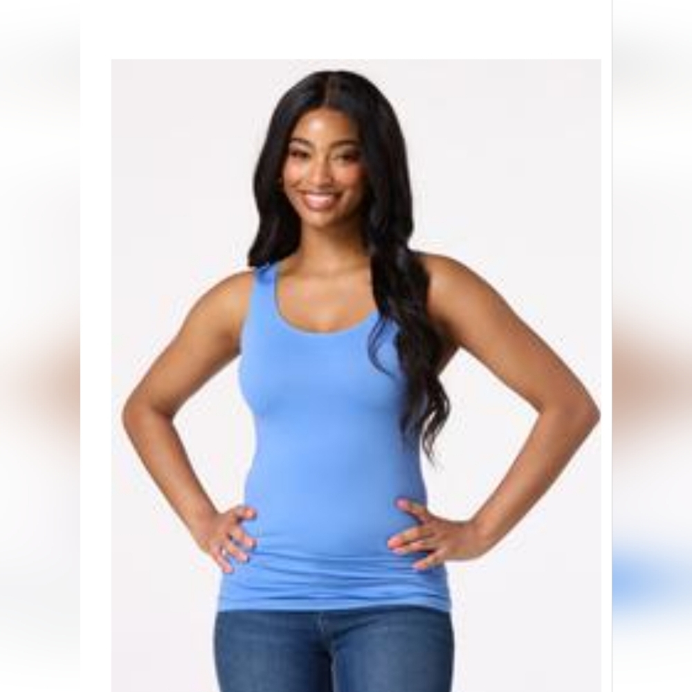 Women's Blue Bonnet Stretch Shaping Tank Top Layer Or Alone